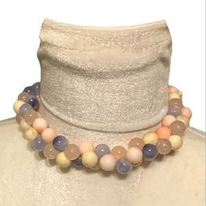 Vintage Coral and/or Amethyst and/or Glass Bead Necklace